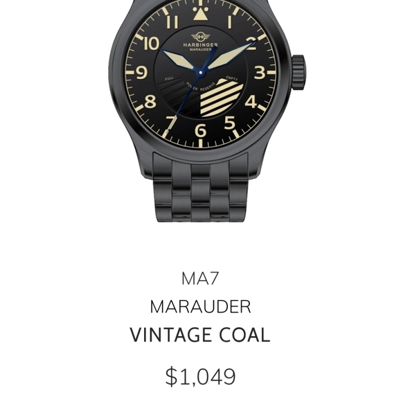 BNIB- Harbinger MA7 Marauder Vintage Coal - Picture 1 of 9